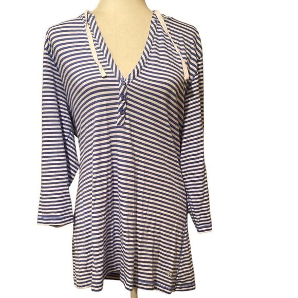 Calvin Kline CK Stripe Swimsuit Coverup Size XL - Picture 1 of 10
